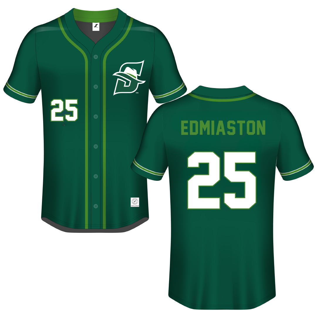 Stetson University Green Button-Down Jersey - #25 Nicole Edmiaston