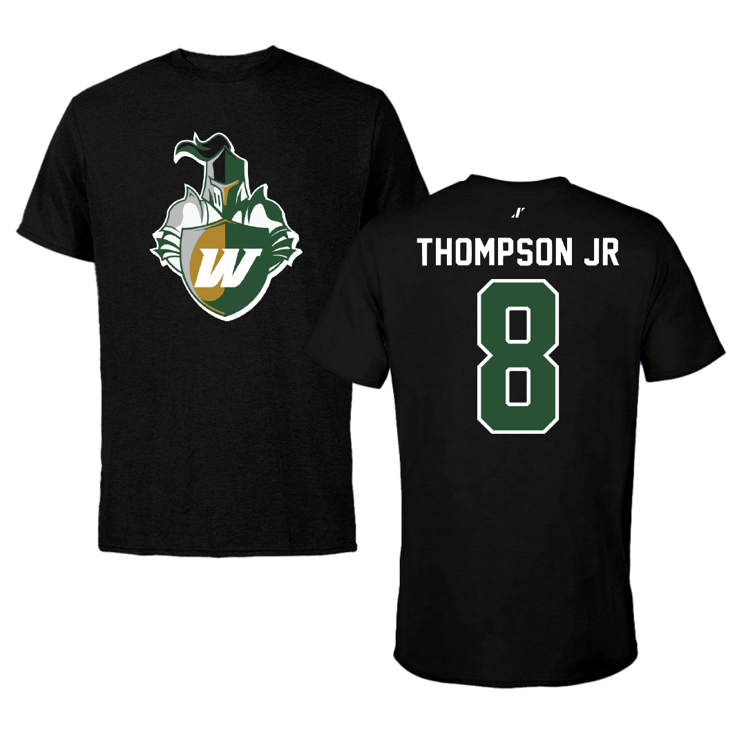 Webber International University Football Black Performance Tee - #8 David Thompson Jr