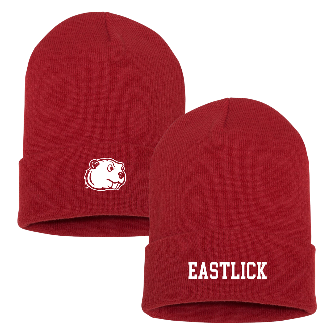 Minot State University Baseball Red Beanie - #16 Gage Eastlick