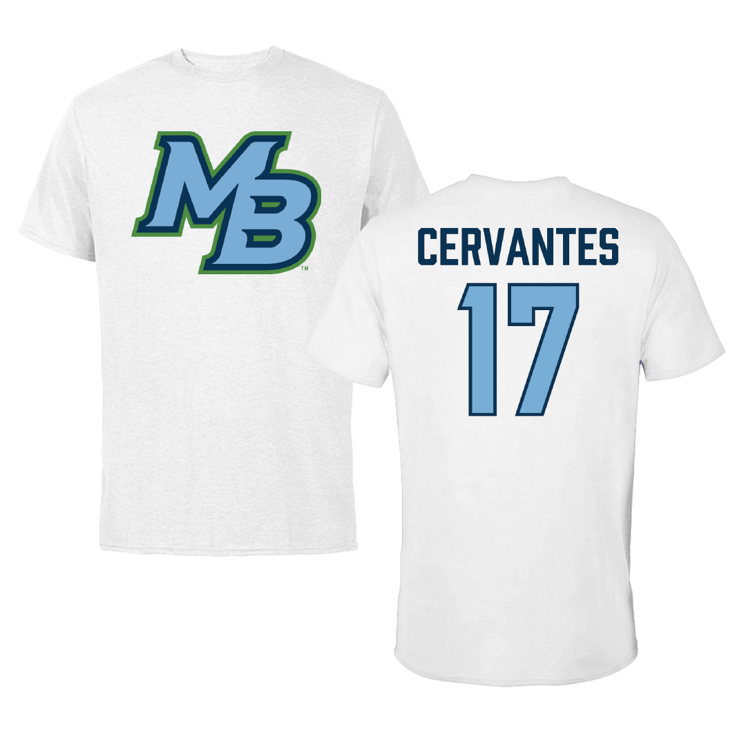 Cal State Monterey Bay Softball White Tee - #17 Sofia Cervantes
