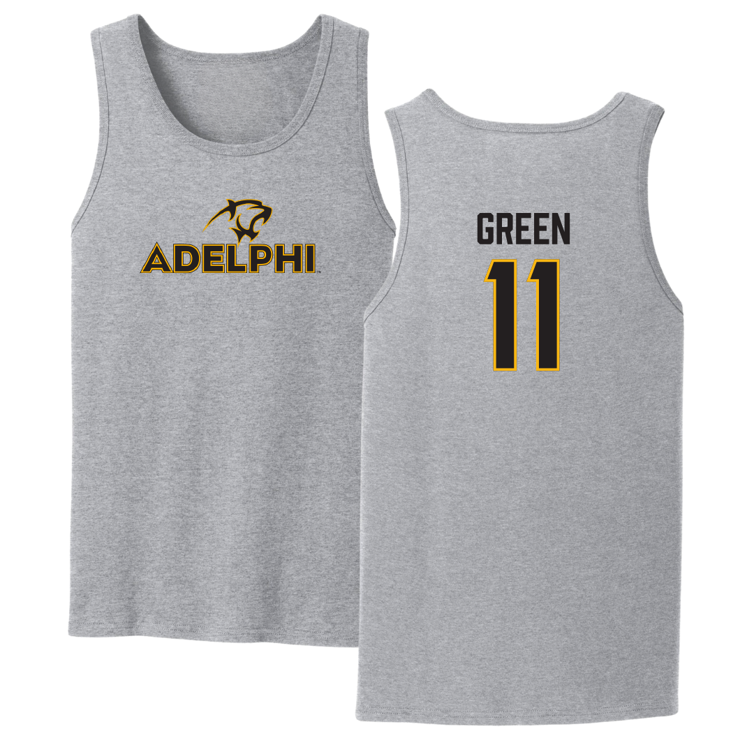 Adelphi University Lacrosse Sport Gray Tank Top - #11 Aidan Green