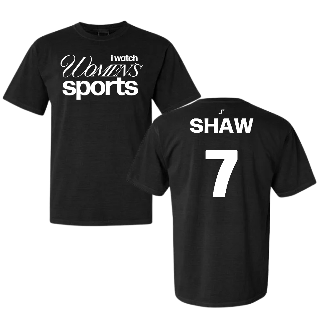 Softball Black WHM Comfort Colors Tee - #7 Kylie Shaw