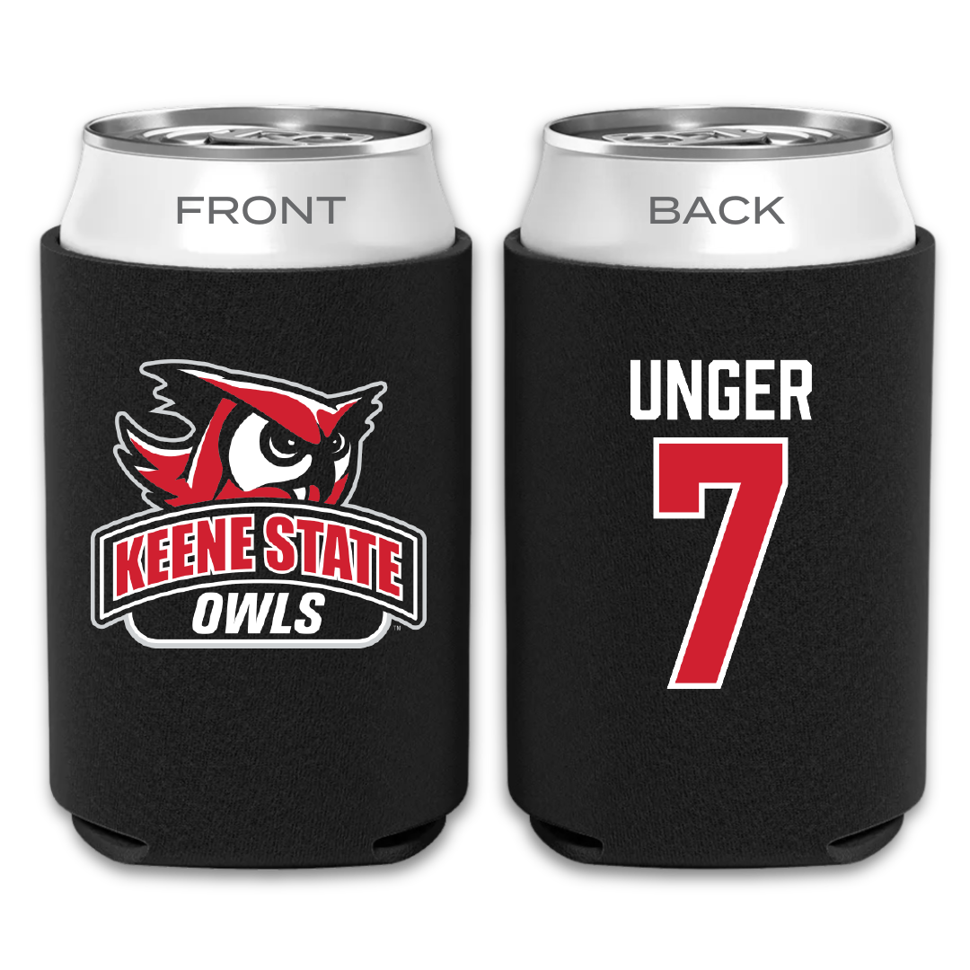 Keene State College Ice Hockey Black Can Cooler - #7 Peter Unger