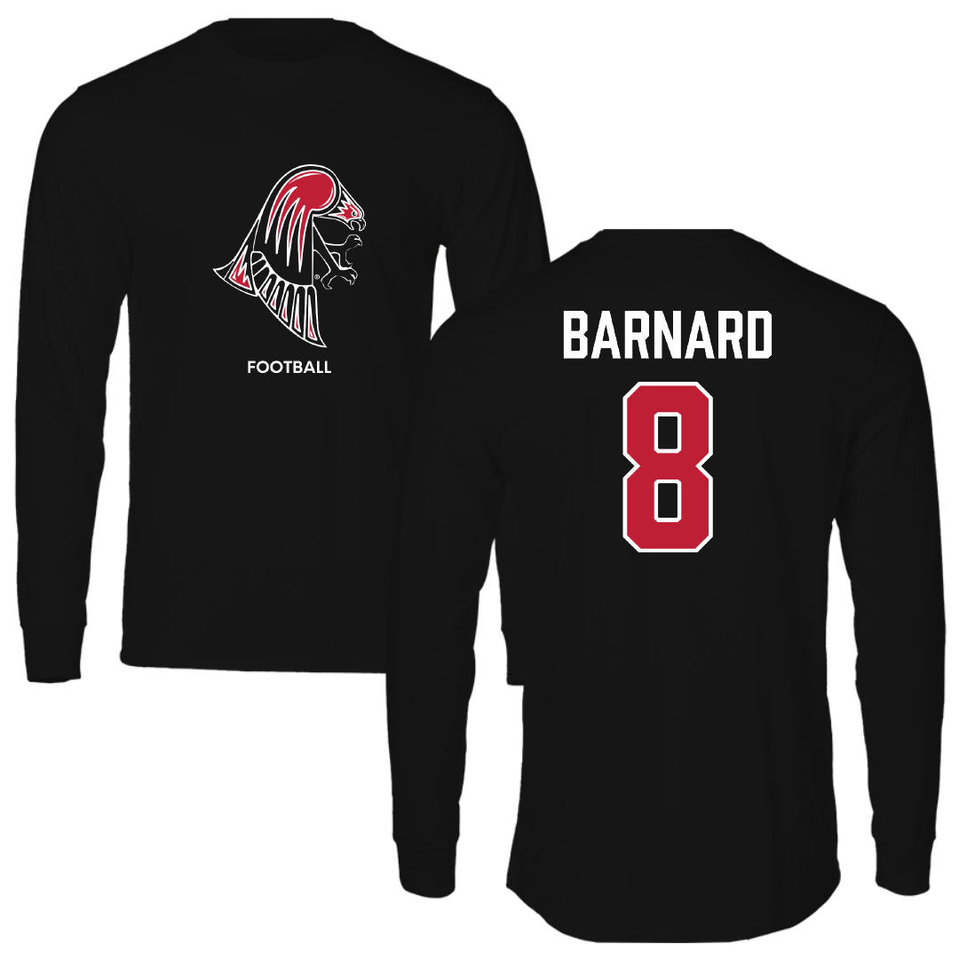 University of Wisconsin-River Falls Football Black Mascot Performance Long Sleeve - #8 Jake Barnard