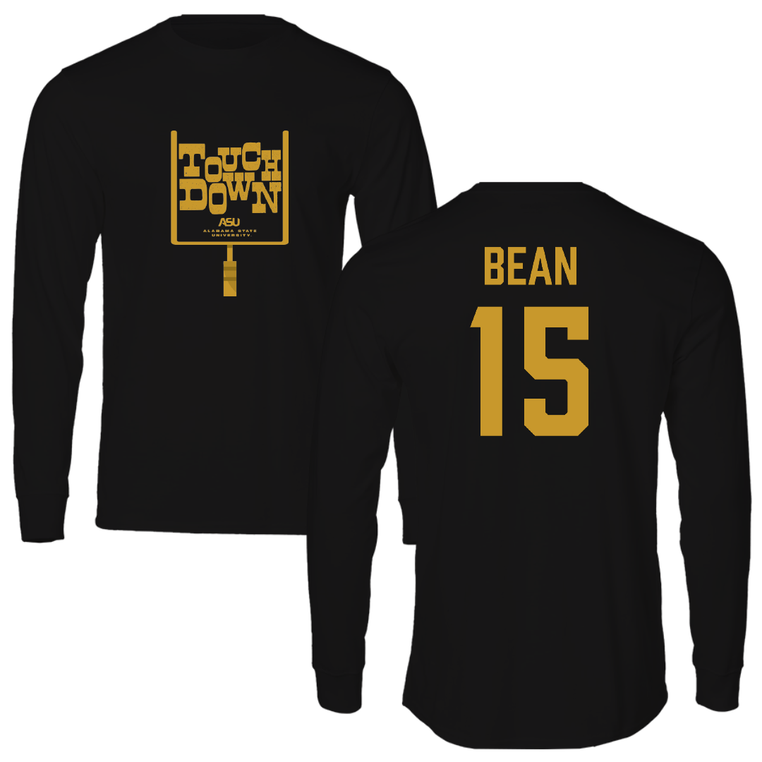 Alabama State University Football Black Touchdown Performance Long Sleeve - #15 Elijah Bean