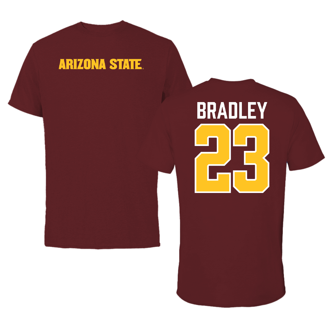 Arizona State University Football Maroon Tee - #23 Keontez Bradley