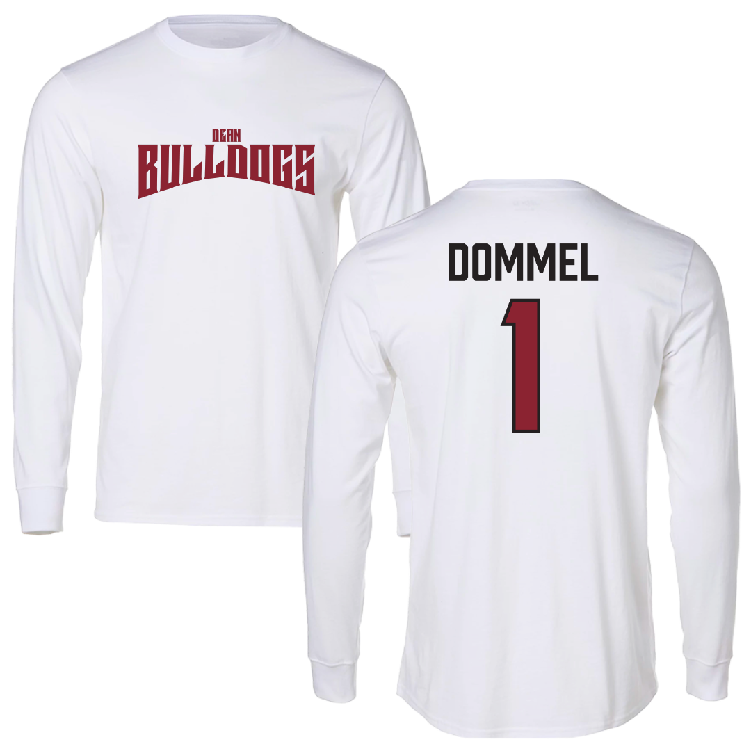 Dean College Volleyball White Classic Performance Long Sleeve - #1 Julia Dommel