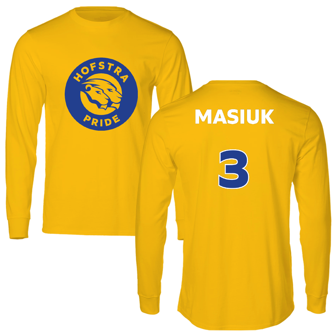 Hofstra University Baseball Gold Long Sleeve - #3 Luke Masiuk