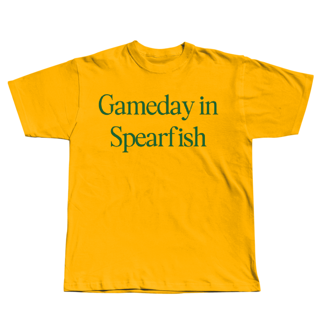 Black Hills State University Soccer (W) Gold Gameday Tee - #5 Sienna Osborne