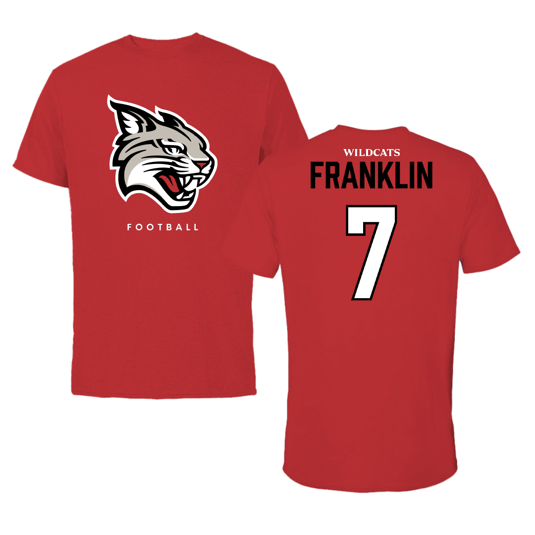 Davidson College Football Red Performance Tee - #7 Jim Franklin