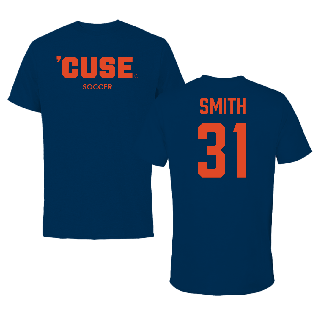 Syracuse University Soccer (M) Navy Performance Tee - #31 Braedon Smith
