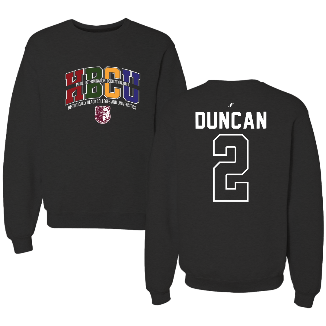 Alabama A&M University Baseball Black HBCU Crewneck - #2 Kylan Duncan