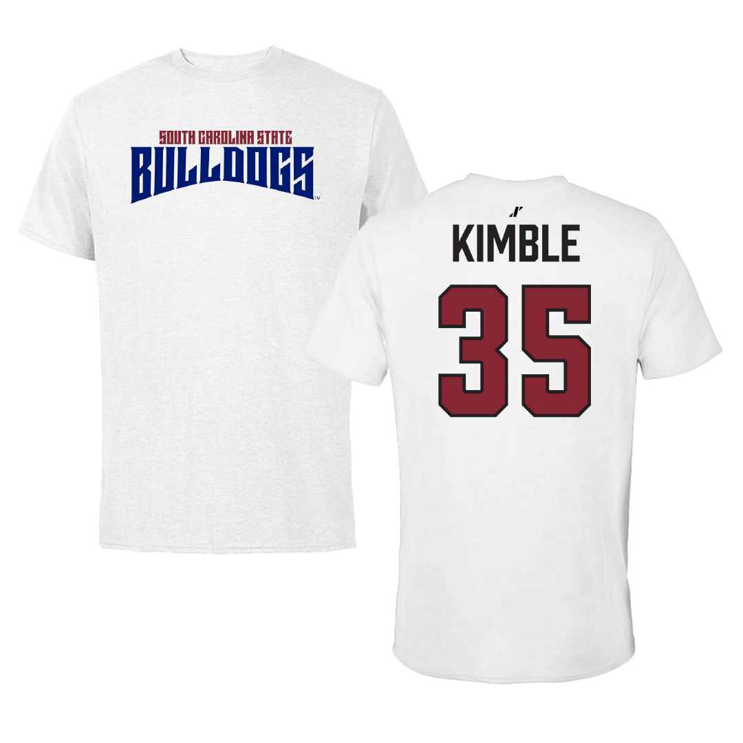 South Carolina State University Football White Classic Performance Tee - #35 Jaiden Kimble