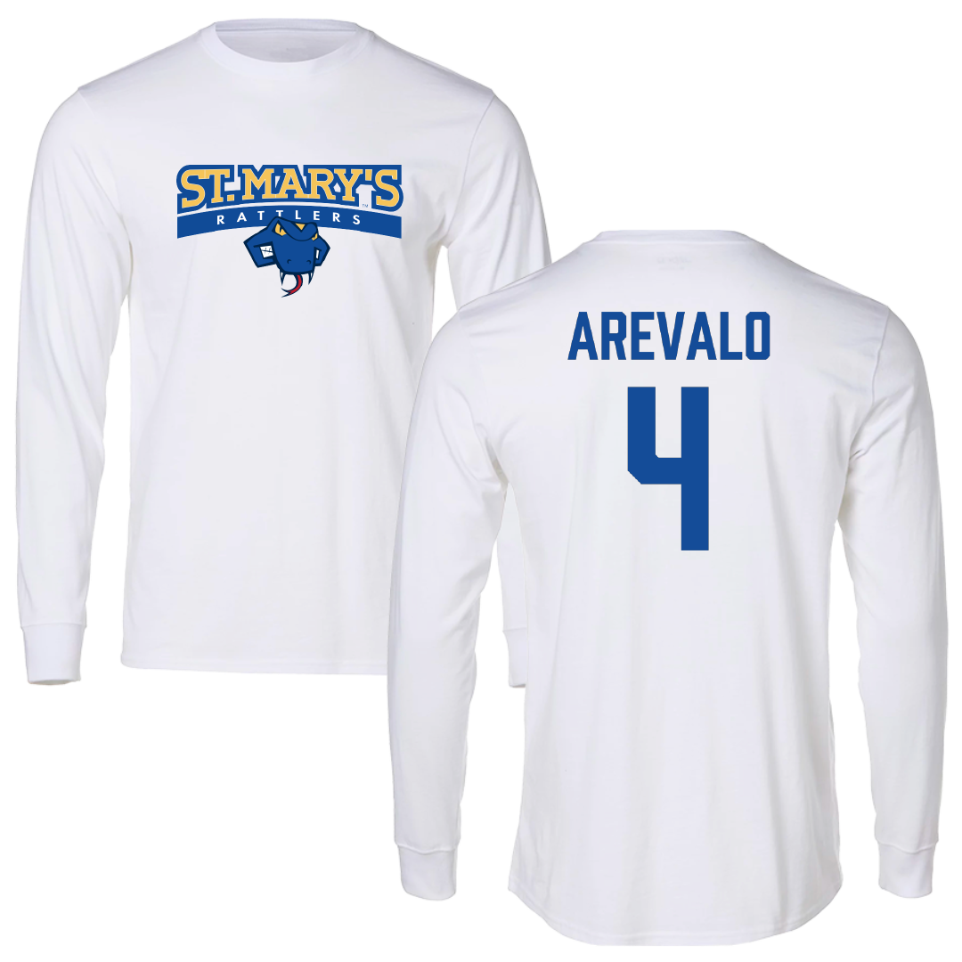 St. Mary's University (Texas) Softball White Performance Long Sleeve - #4 Araceli Arevalo