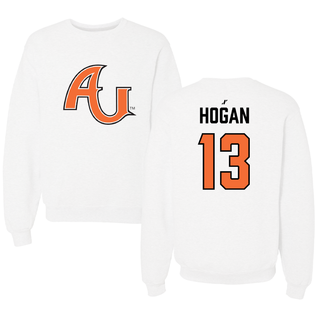 Anderson University (Indiana) Baseball White Crewneck - #13 Dylan Hogan