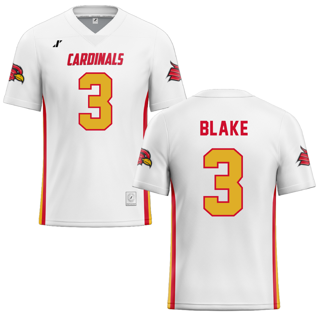 Wheeling University White Football Jersey - #3 Carter Blake