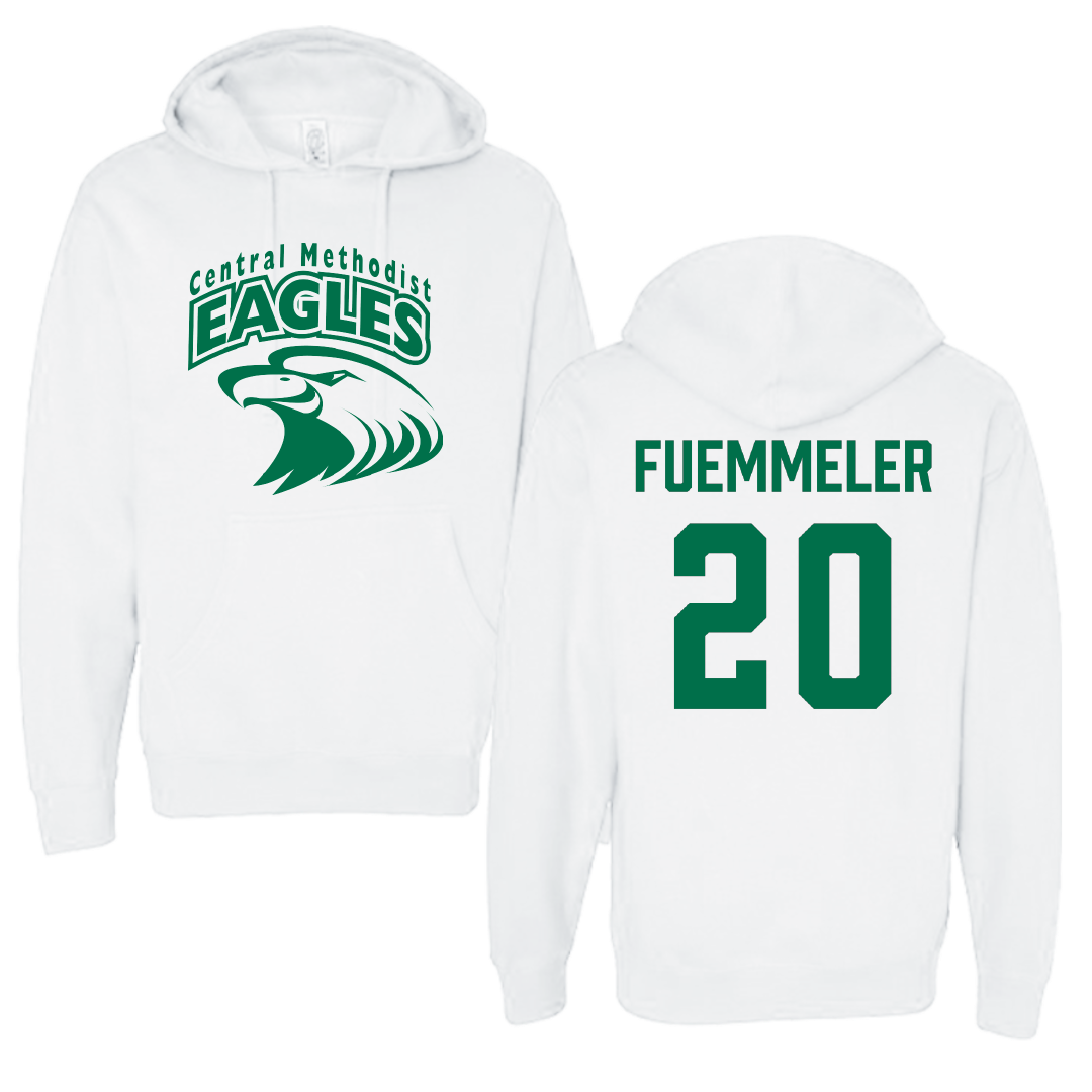 Central Methodist University Basketball White Hoodie - #20 Jordan Fuemmeler