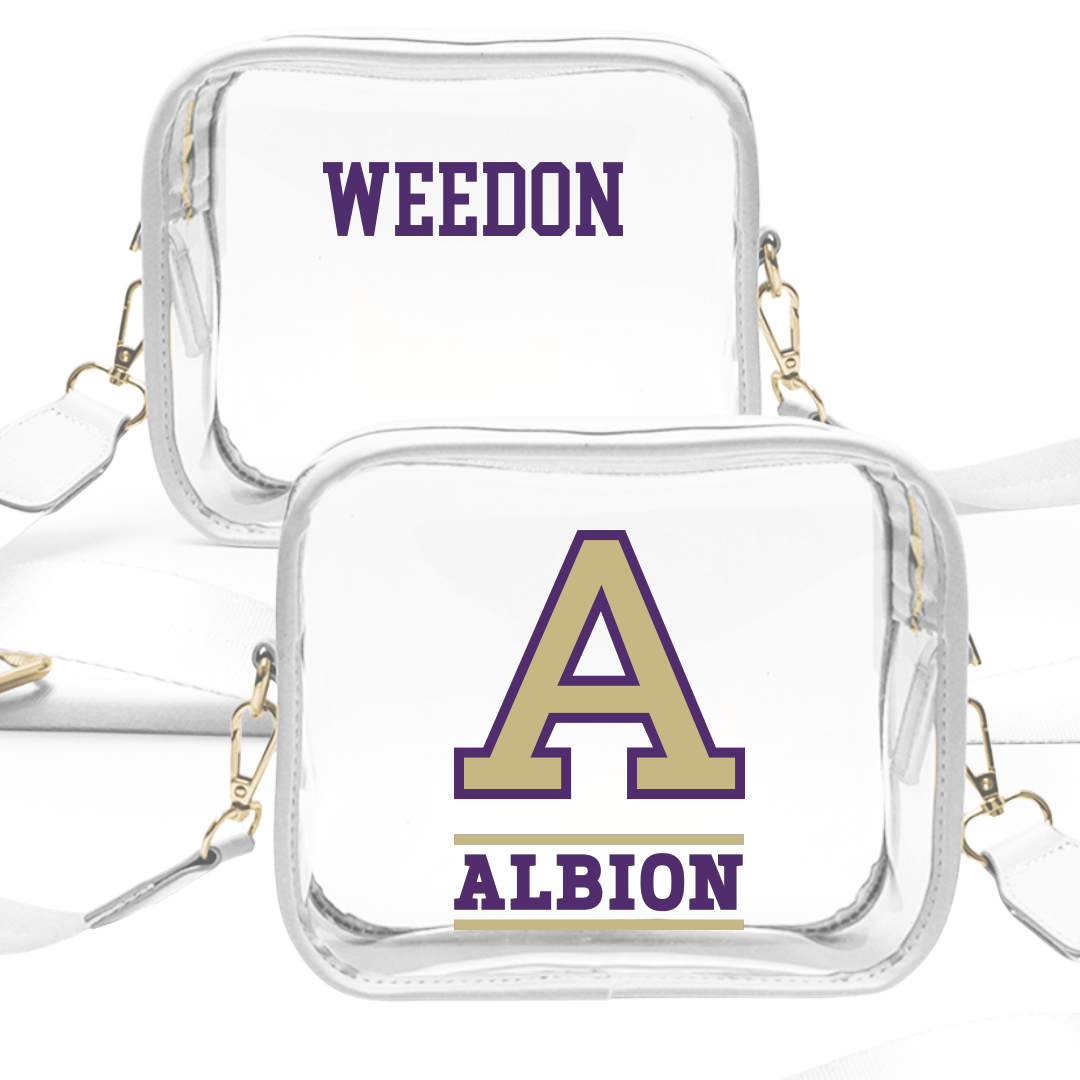 Albion College Equestrian White Clear Stadium Bag - Madison Weedon