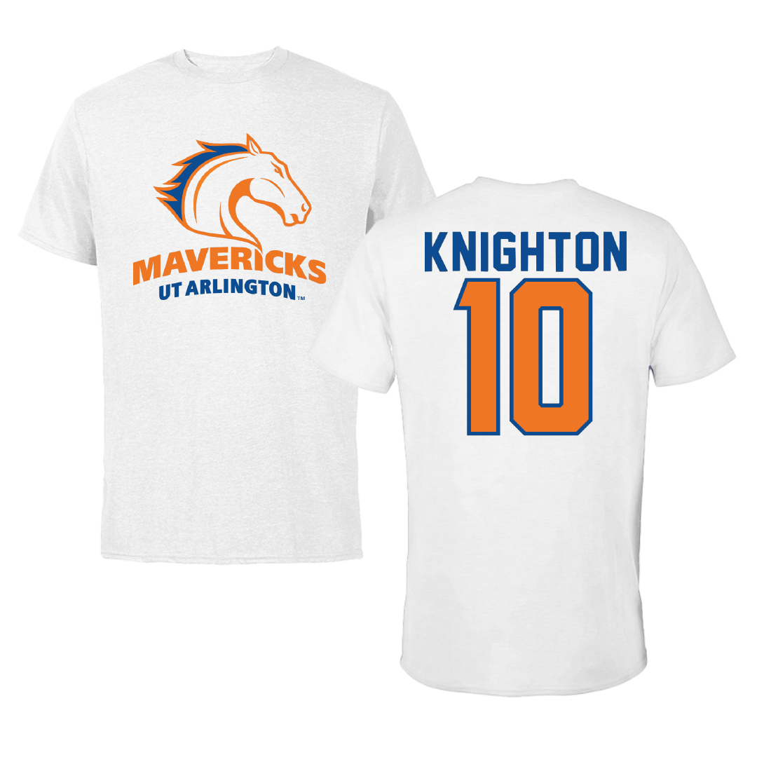 University of Texas at Arlington Softball White Performance Tee - #10 Jaycee Knighton
