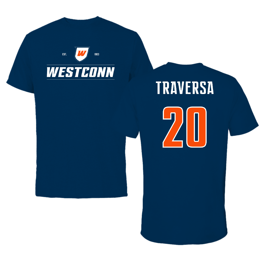 Western Connecticut State University Lacrosse Navy General Performance Tee - #20 Kylie Traversa