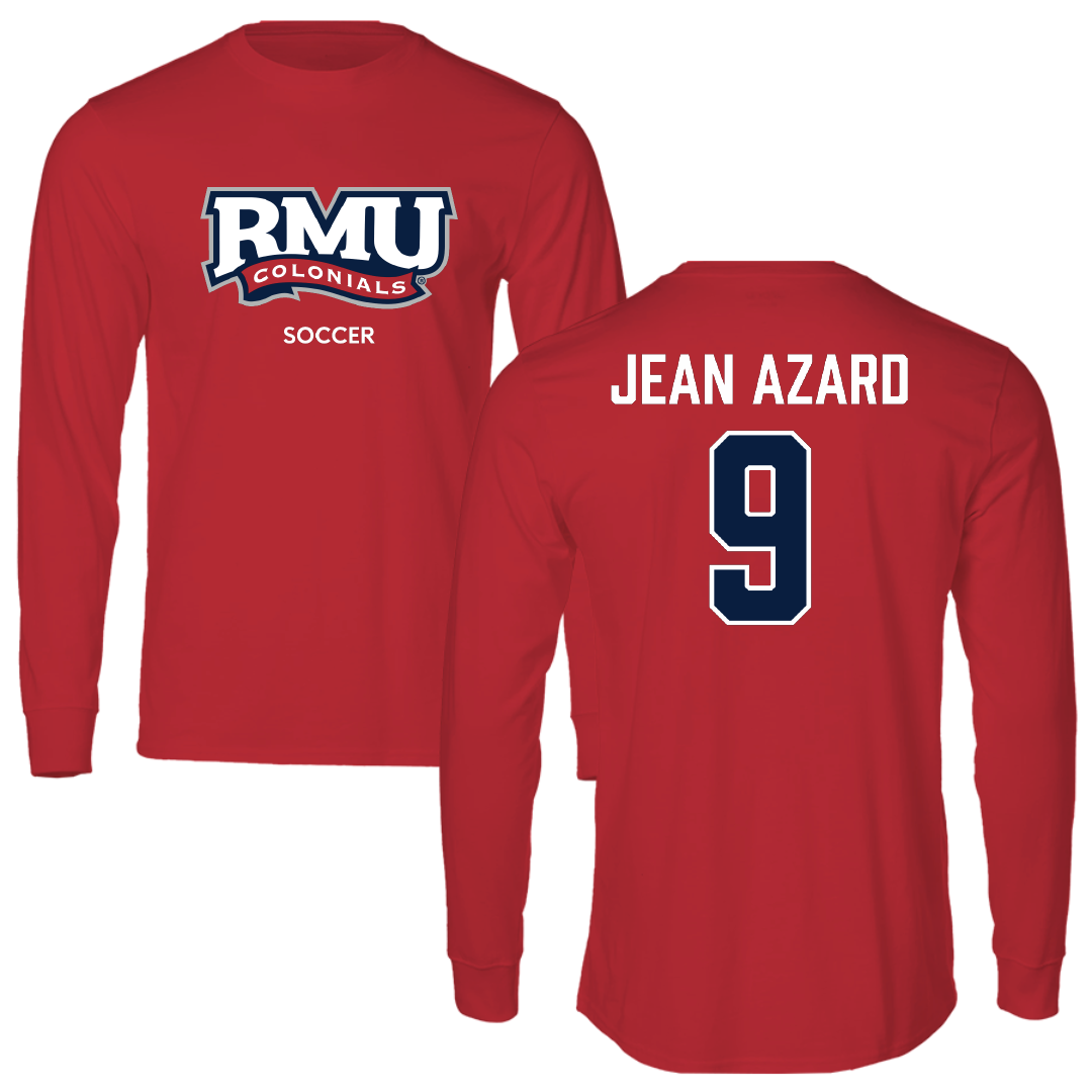 Robert Morris University Soccer (M) Red Long Sleeve - #9 Anelson Jean azard