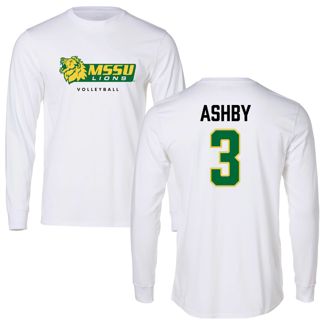 Missouri Southern State University Volleyball White Performance Long Sleeve - #3 Reagan Ashby