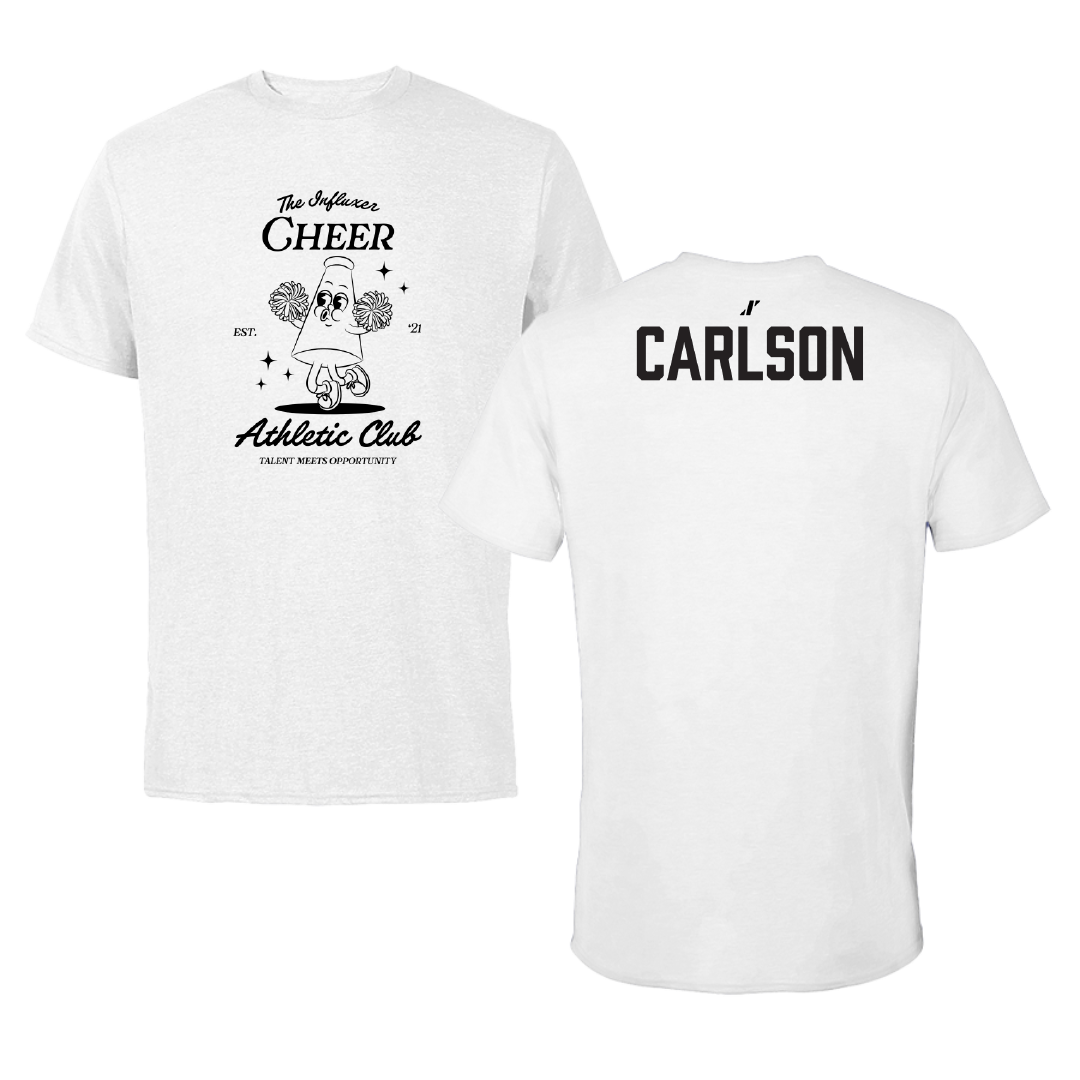 Cheer White Influxer Athletic Club Tee - Daniel Carlson