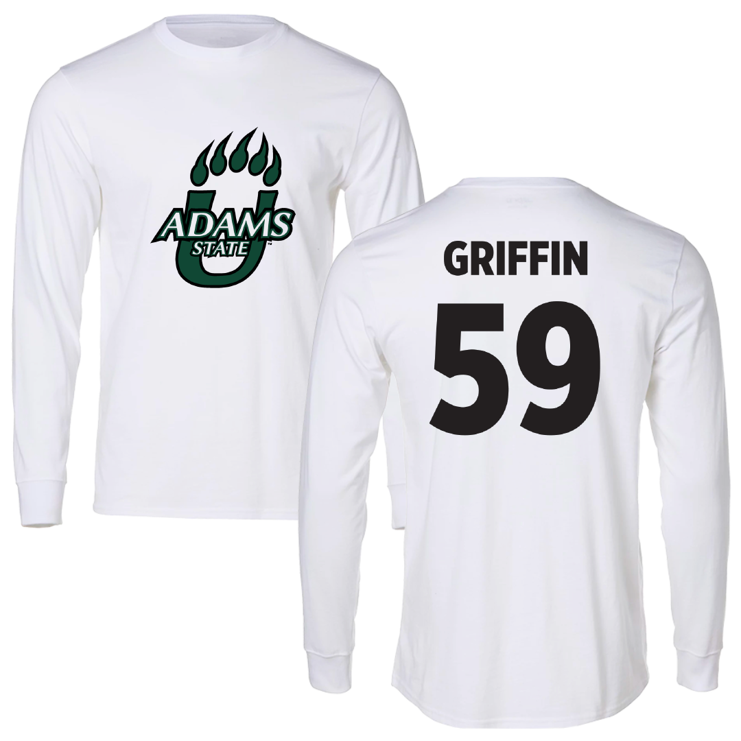 Adams State University Football White Long Sleeve - #59 Tyler Griffin