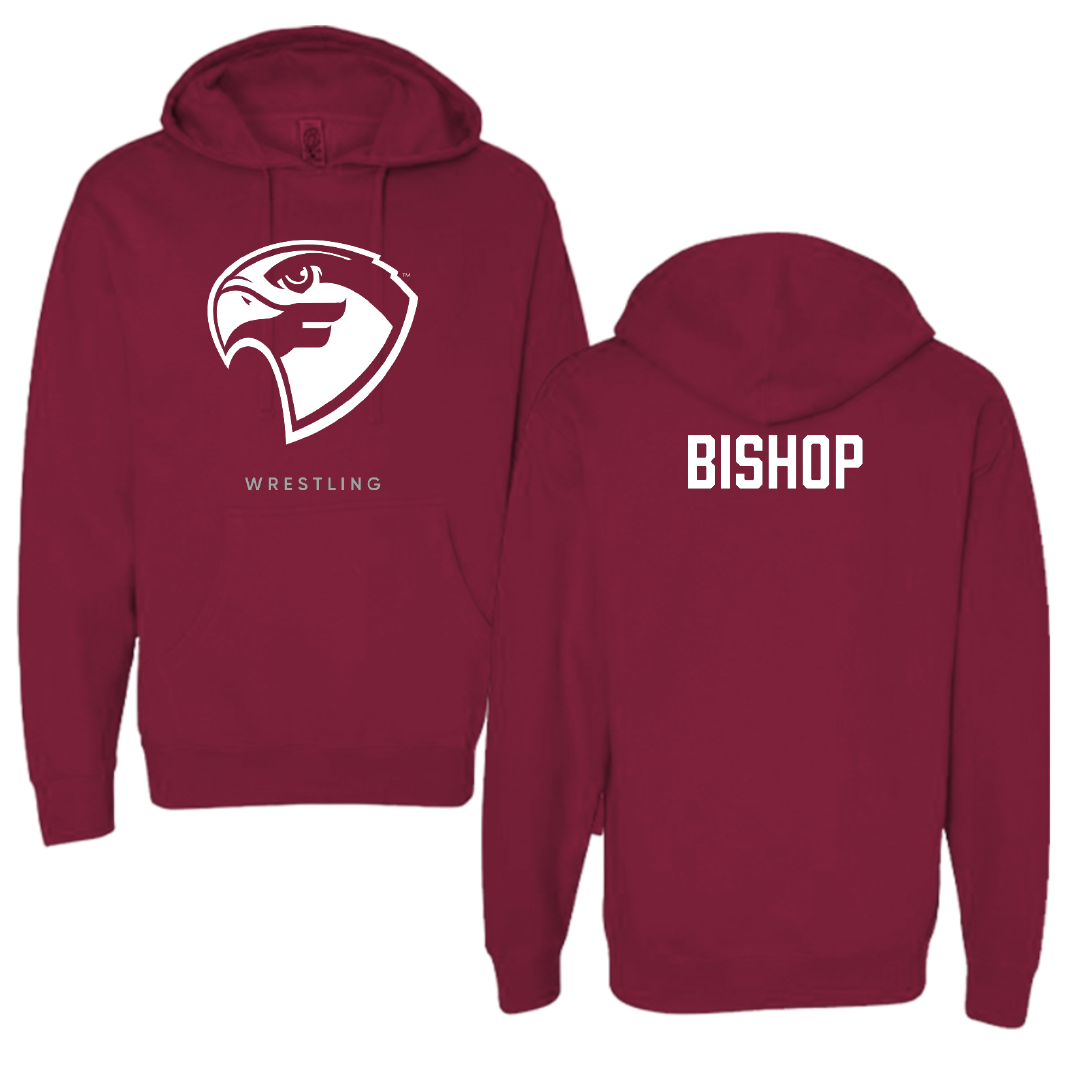 Fairmont State University Wrestling Maroon Hoodie - Justin Bishop