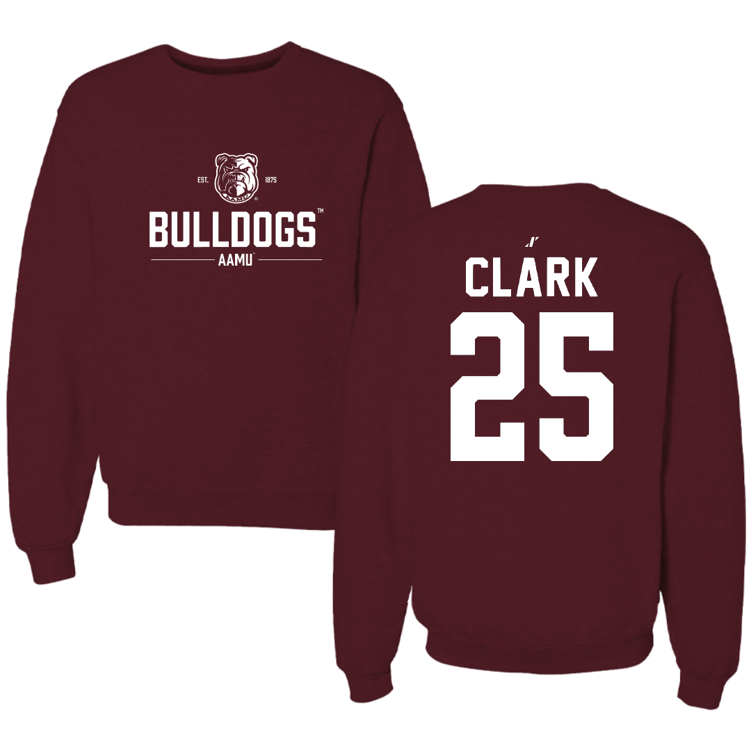 Alabama A&M University Baseball Maroon General Crewneck - #25 Raymond Clark