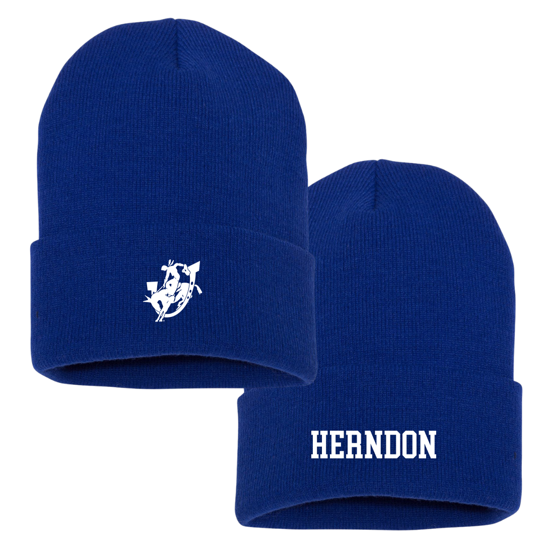 Southern Arkansas University Baseball Blue Beanie - #25 Michael Herndon
