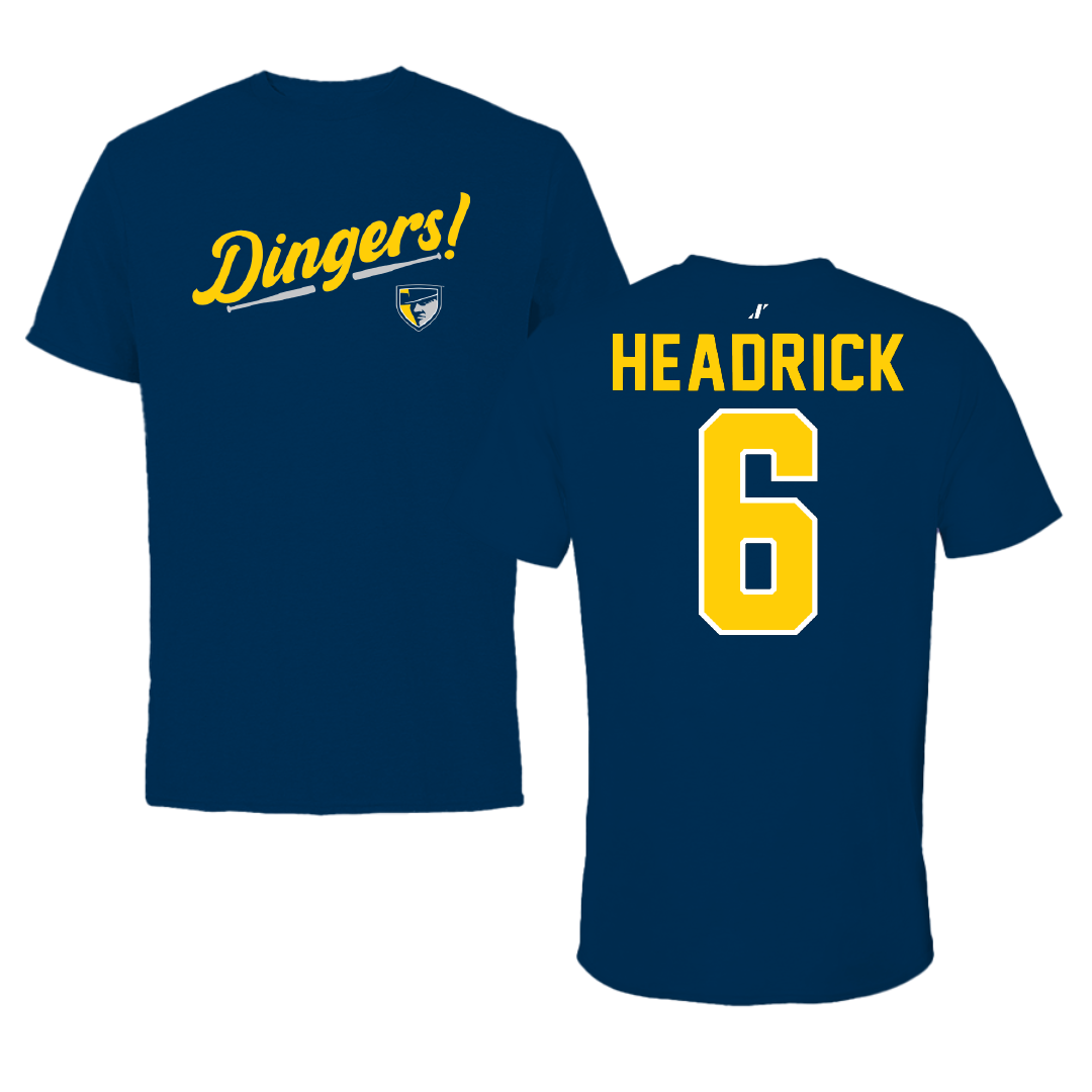 Regis University (Colorado) Baseball Navy Dingers Tee - #6 Grayson Headrick