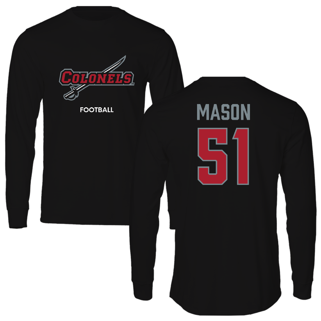 Nicholls State University Football Black Colonels Performance Long Sleeve - #51 Joe Mason