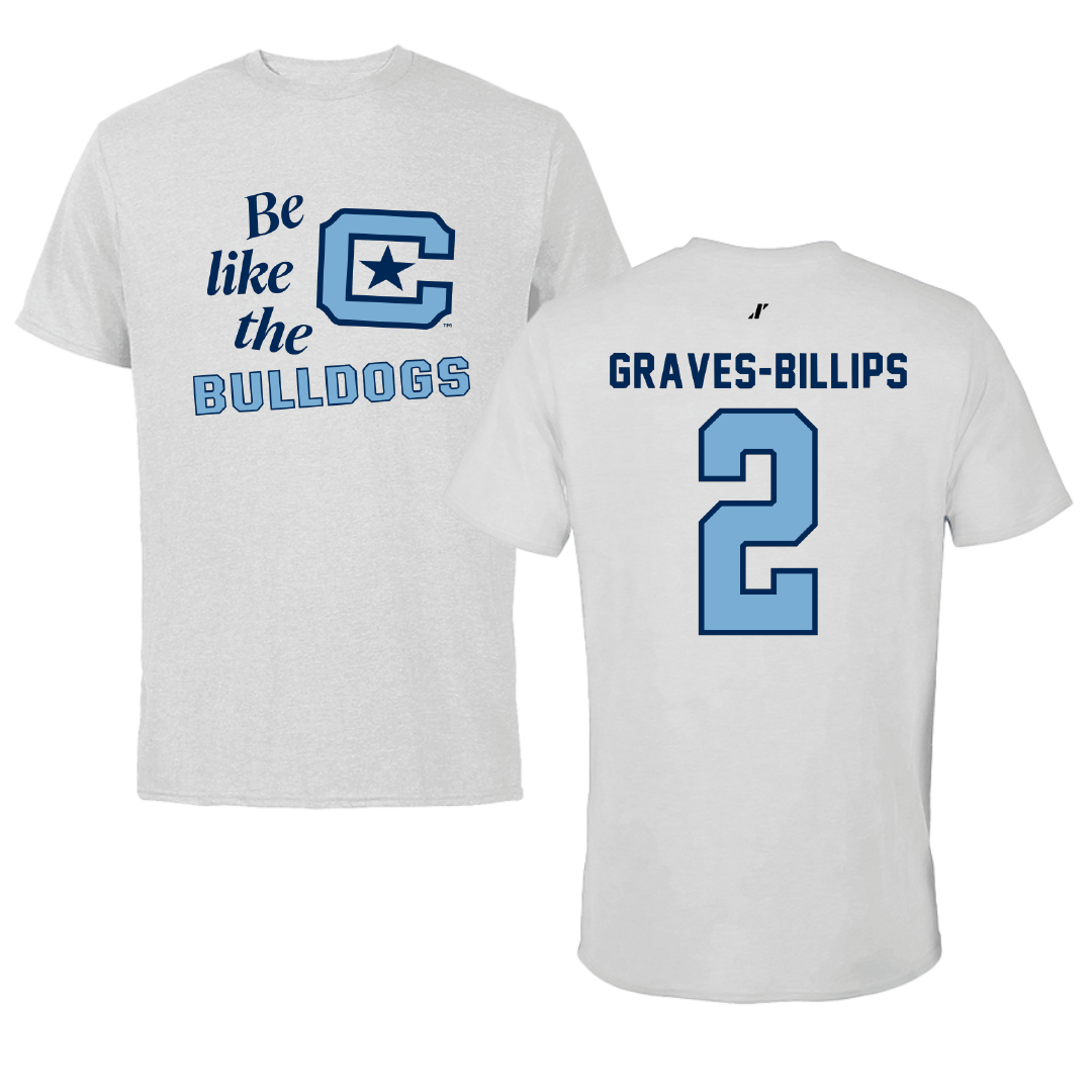 The Citadel Football Light Gray Be Like Us Performance Tee - #2 Javonte Graves-Billips