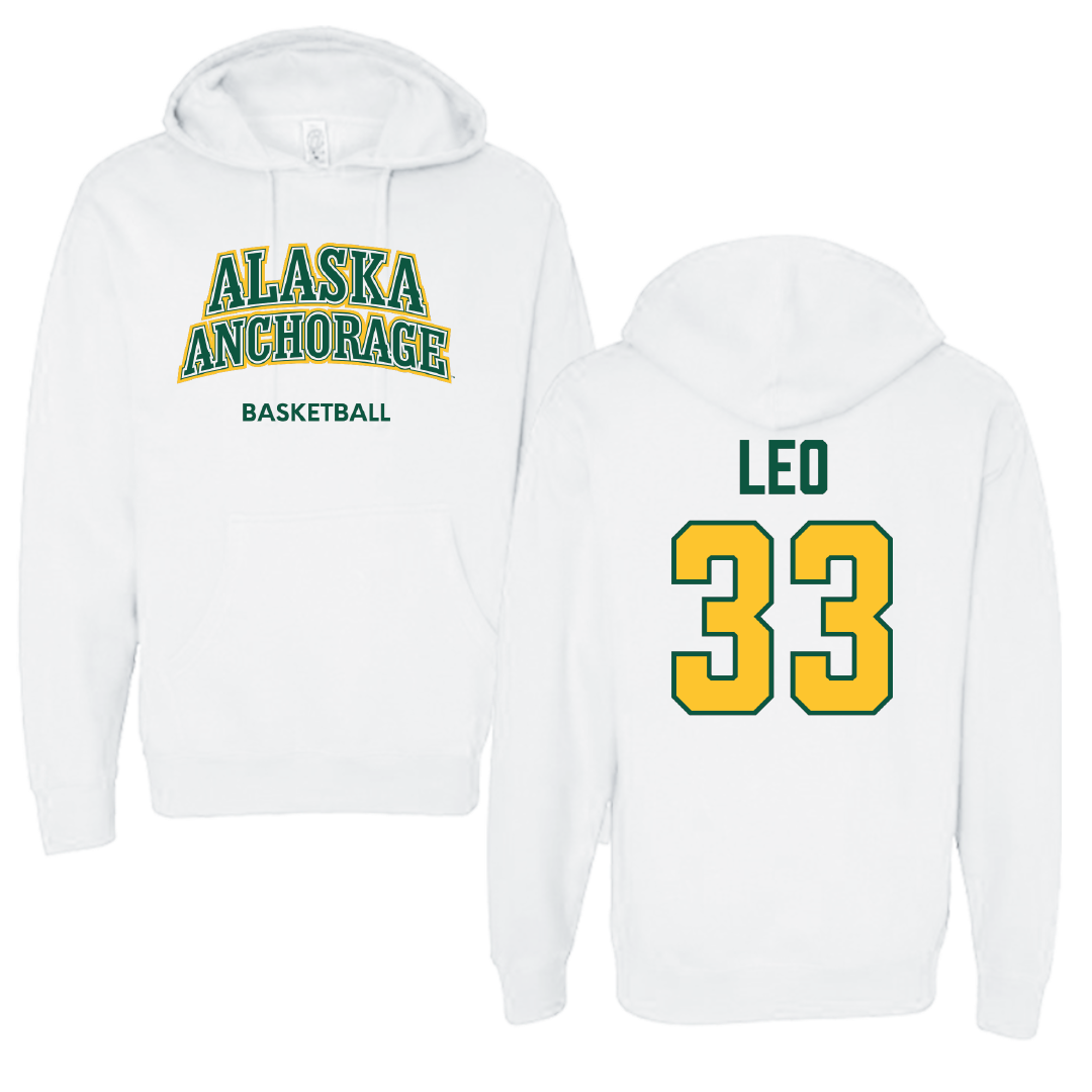 University of Alaska Anchorage Basketball (W) White Hoodie - #33 Brooke Leo