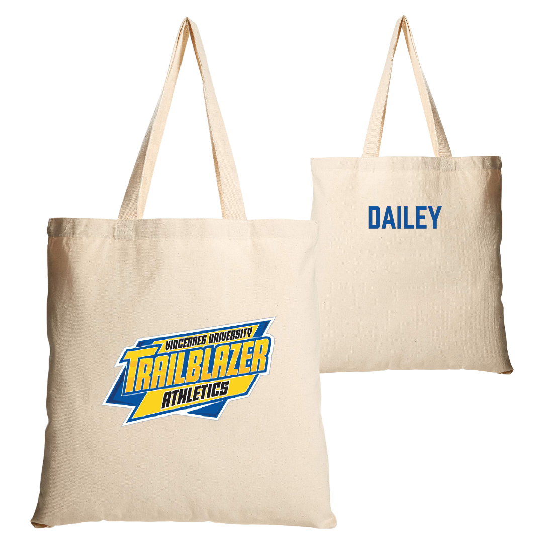 Vincennes University TF and XC Tan Canvas Tote Bag - Evan Dailey