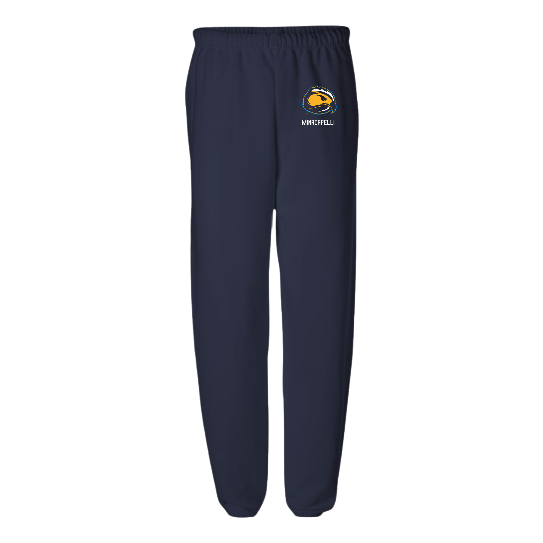 Fort Lewis College Football Navy Sweatpants - #40 Nick Minacapelli