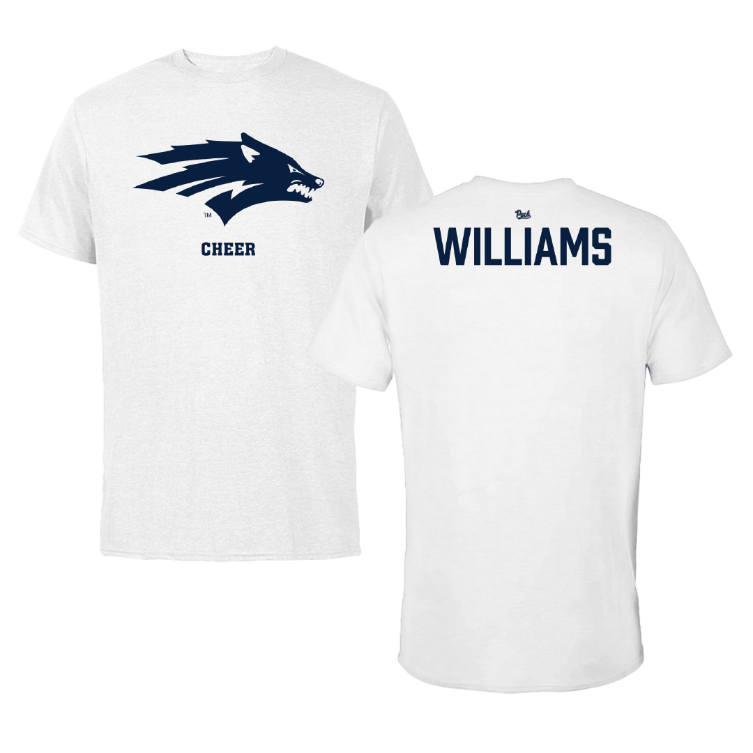 University of Nevada Cheer White Performance Tee - Sophie Williams
