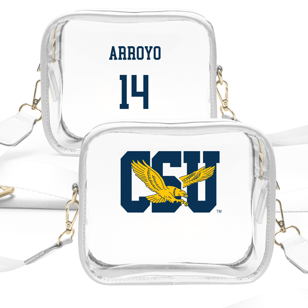 Coppin State University Softball White Clear Stadium Bag - #14 Natasha Arroyo