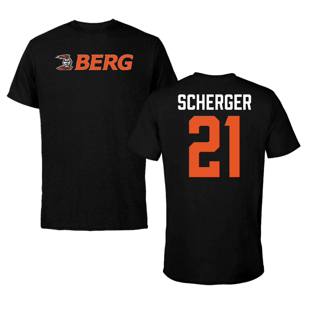 Heidelberg University Lacrosse Black Performance Tee - #21 Mark Scherger