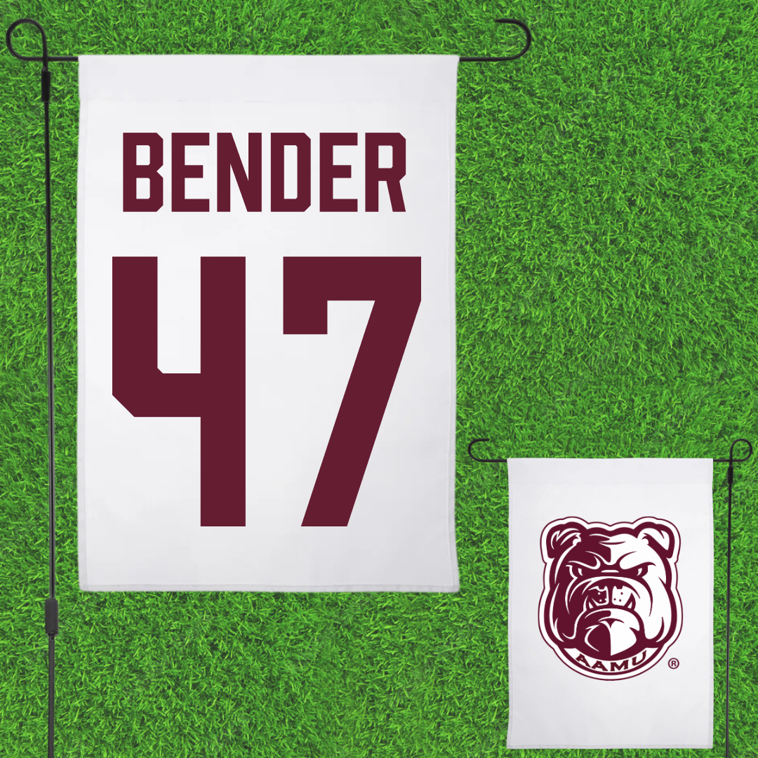 Alabama A&M University Football White Garden Flag - #47 Campbell Bender