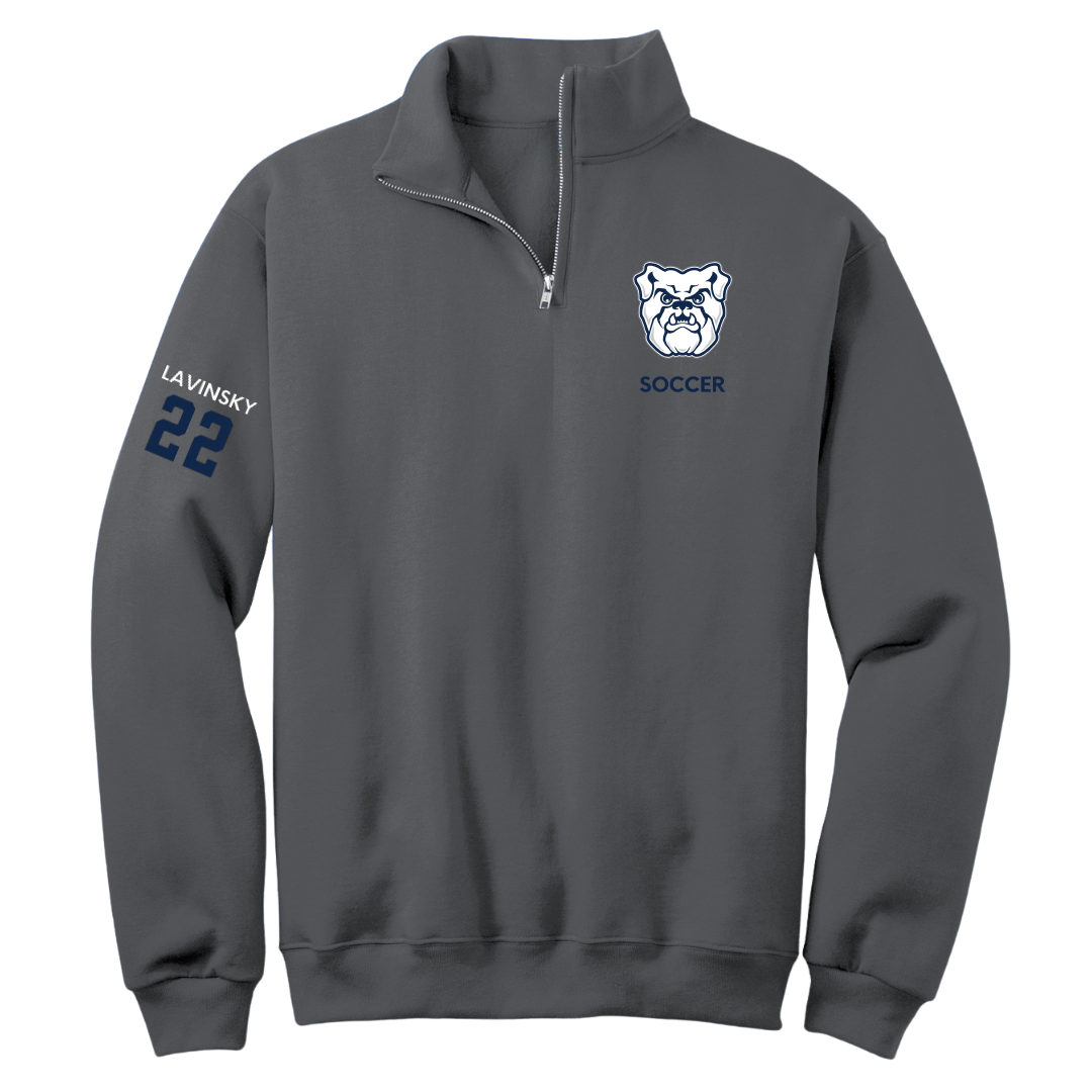 Butler University Soccer (M) Dark Gray Quarter-Zip - #22 Hadar Lavinsky