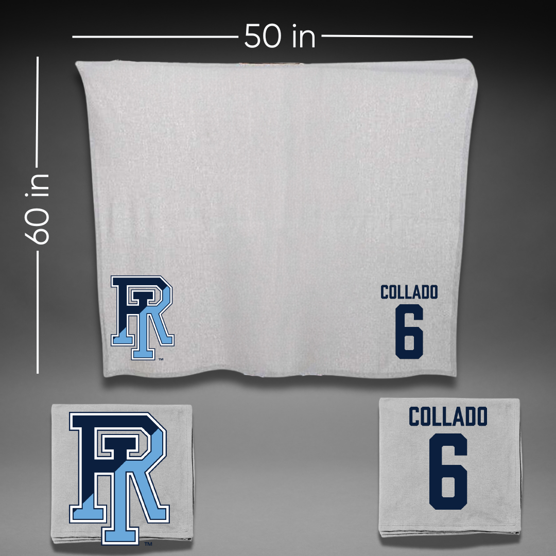 University of Rhode Island Baseball Gray Blanket - #6 Joel Collado