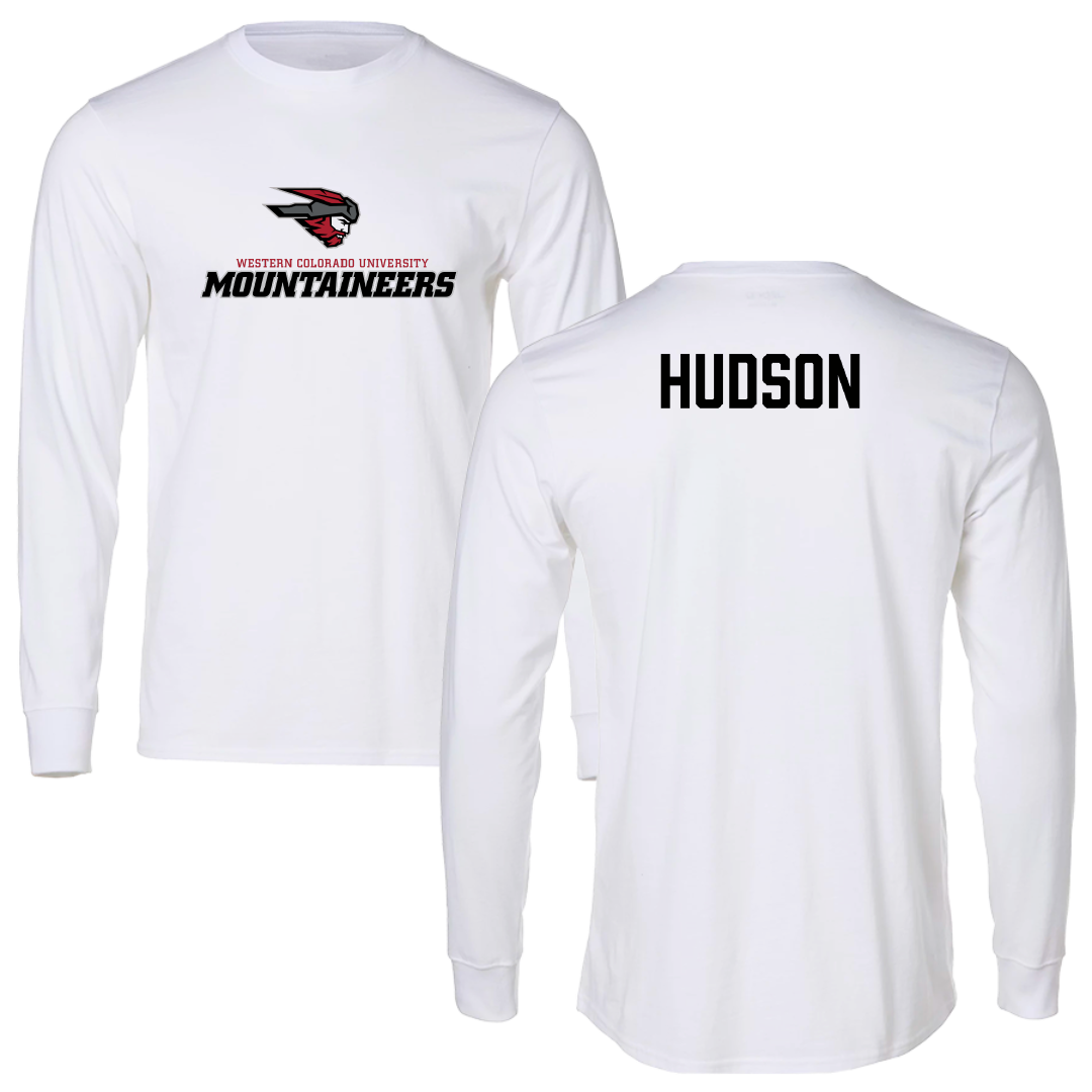 Western Colorado University Wrestling (M) White Performance Long Sleeve - Kevin Hudson