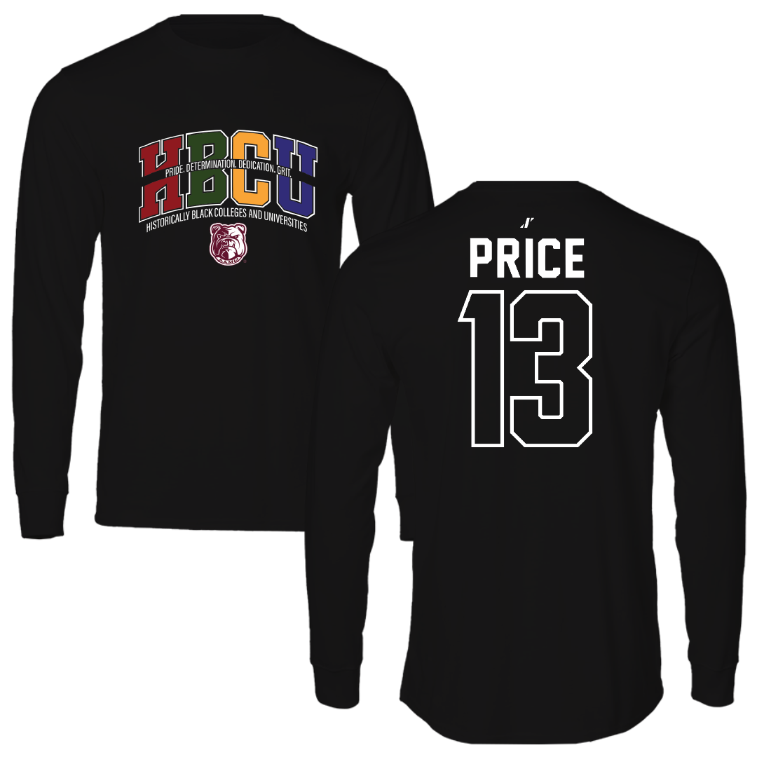Alabama A&M University Volleyball Black HBCU Performance Long Sleeve - #13 Laela Price