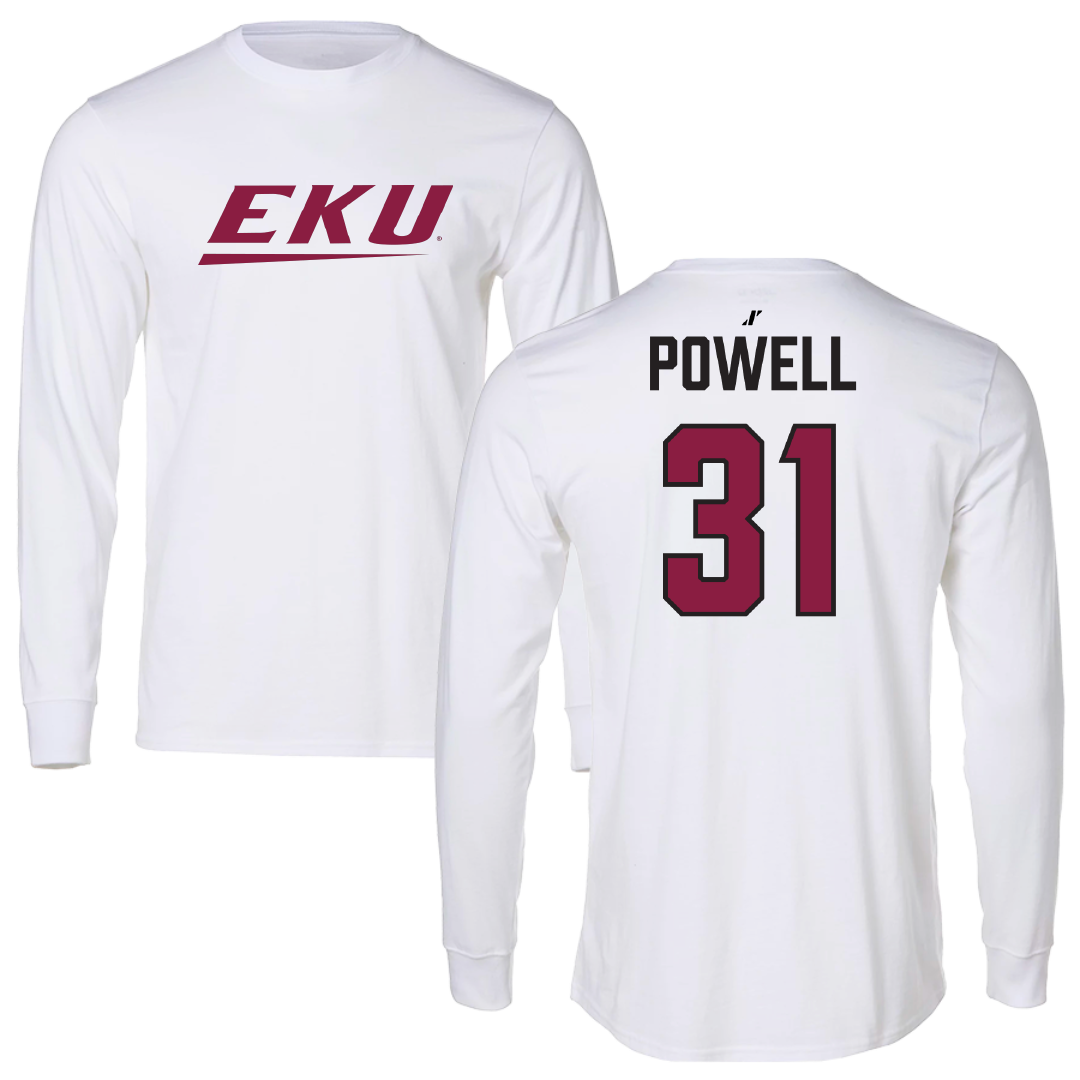 Eastern Kentucky University Baseball White Long Sleeve - #31 Jordan Powell