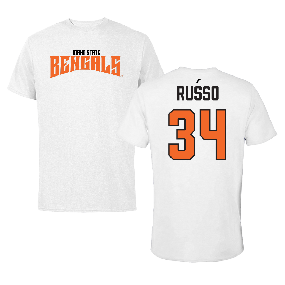 Idaho State University Football White Classic Tee - #34 Gabe Russo
