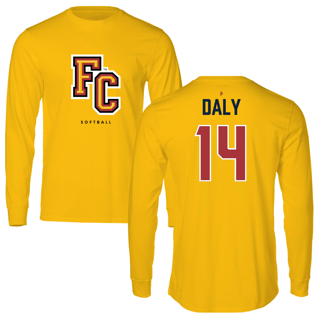 Flagler College Softball Gold Performance Long Sleeve - #14 Stephanie Daly
