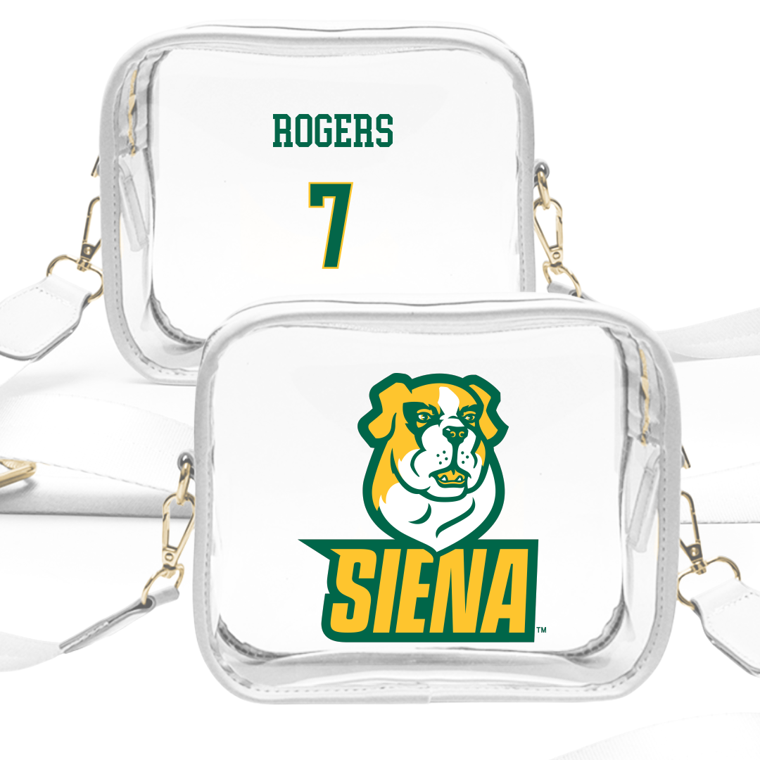 Siena University Soccer (W) White Clear Stadium Bag - #7 Catherine Rogers