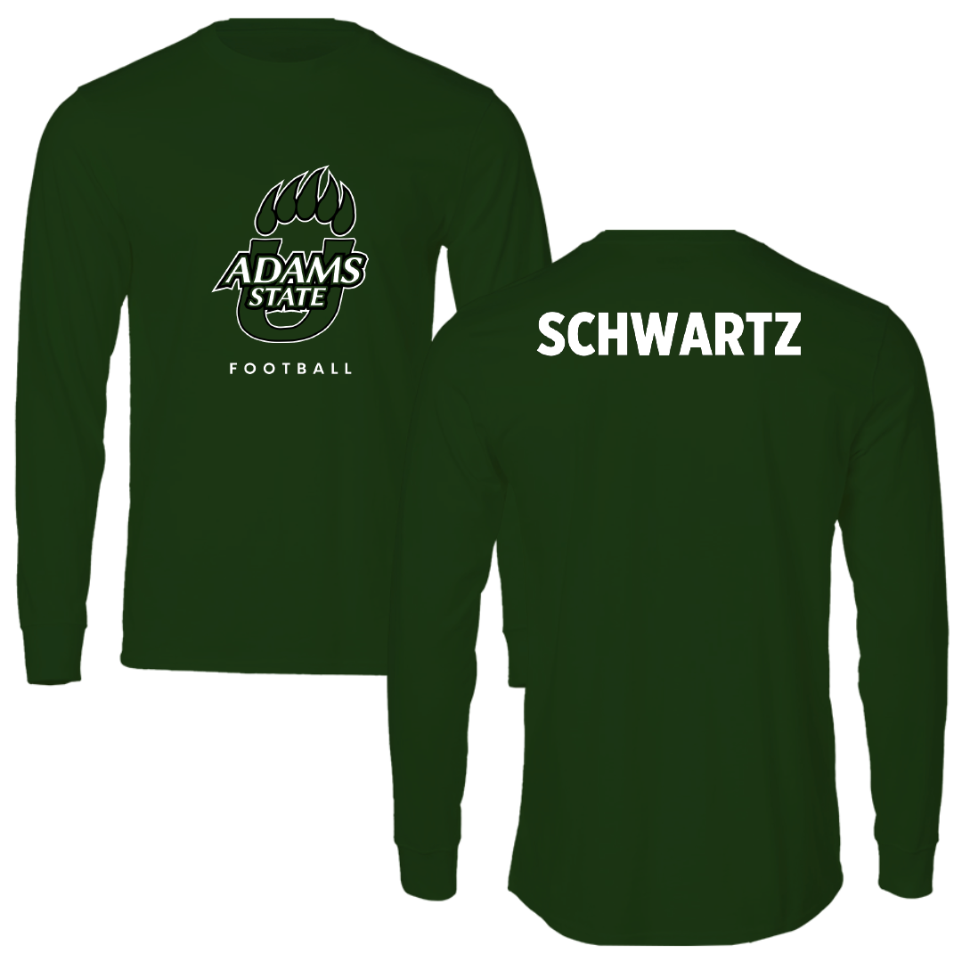 Adams State University Football Forest Green Performance Long Sleeve - Jason Schwartz